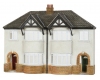 Bachmann 44-0206 Low Relief 1930s Semi Detached Houses 1:76 OO Scale Pre-Painted Resin Building ###